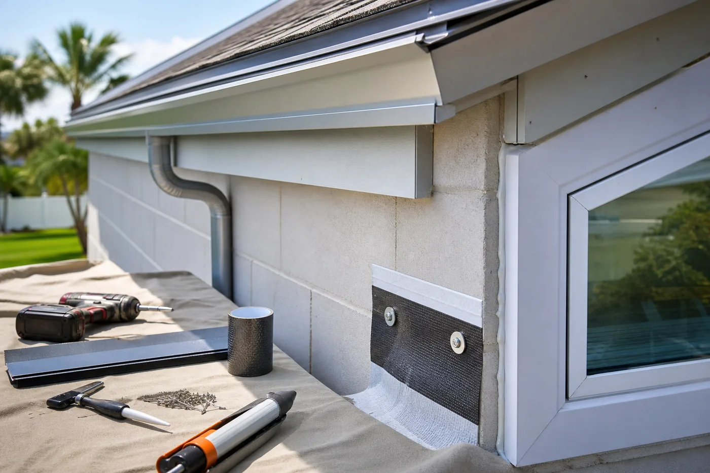 Careful residential roofing craftsmanship detail